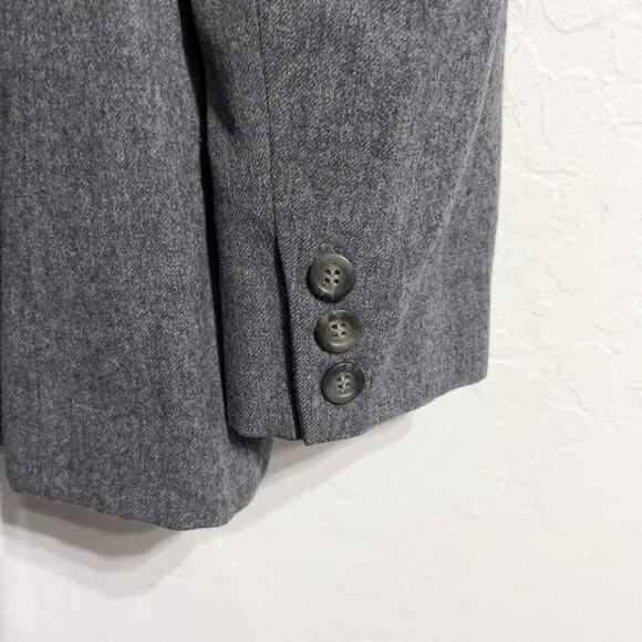 Vintage Pendleton Blazer Womens Sz 10 Gray Wool USA Classic Office Jacket - Picture 3 of 6